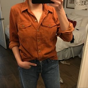 Patagonia copper corduroy button up